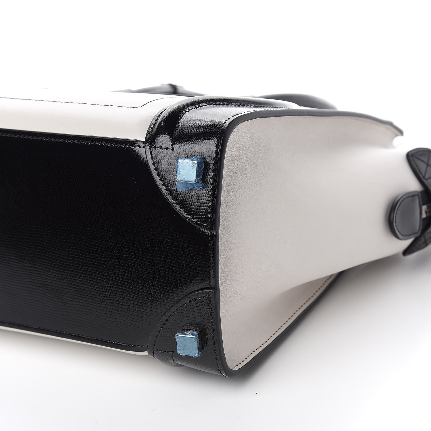 Celine Sleek Calfskin Micro Bi-Color Luggage Black White 8 of 8