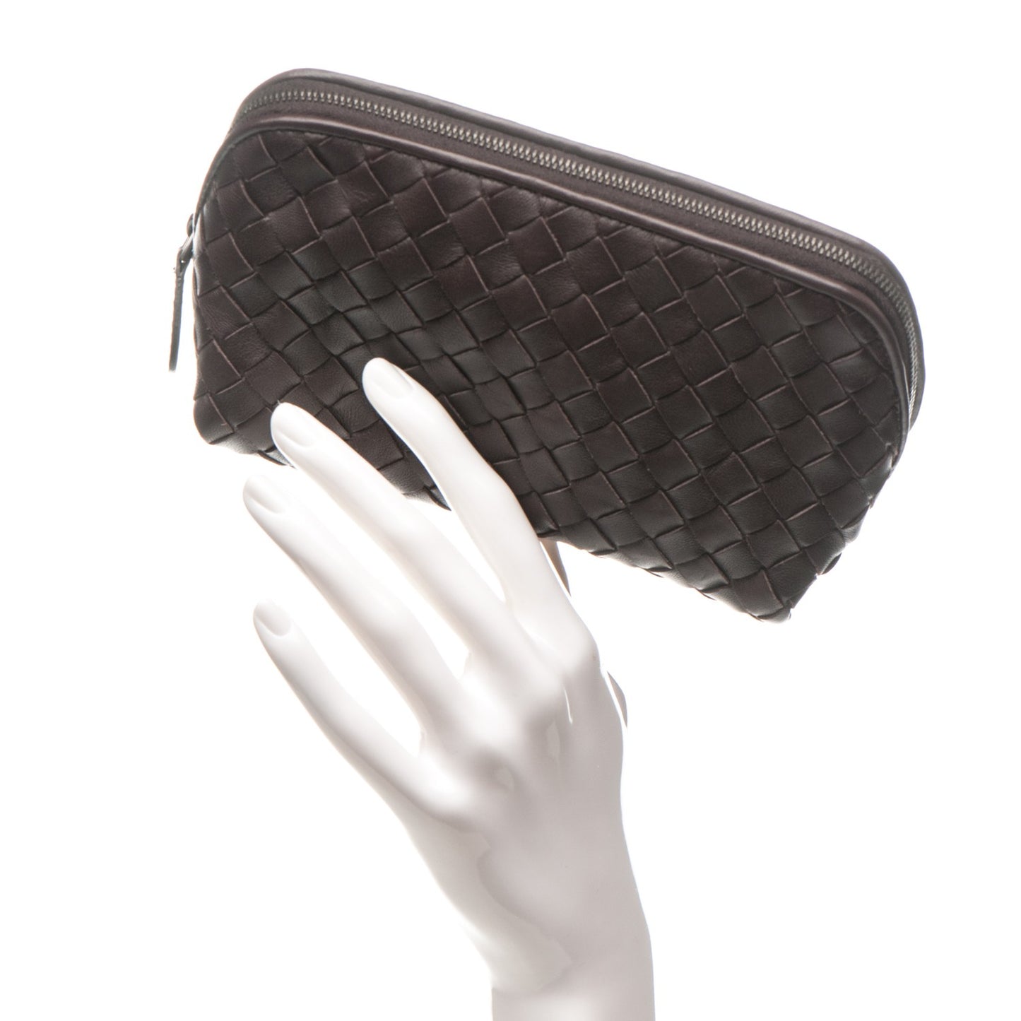 Nappa Intrecciato Cosmetic Case Ebano