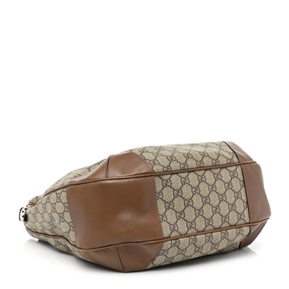 Gucci GG Supreme Monogram Margaux Calfskin Medium Nice Hobo Beige Ebony Acero 4 of 11