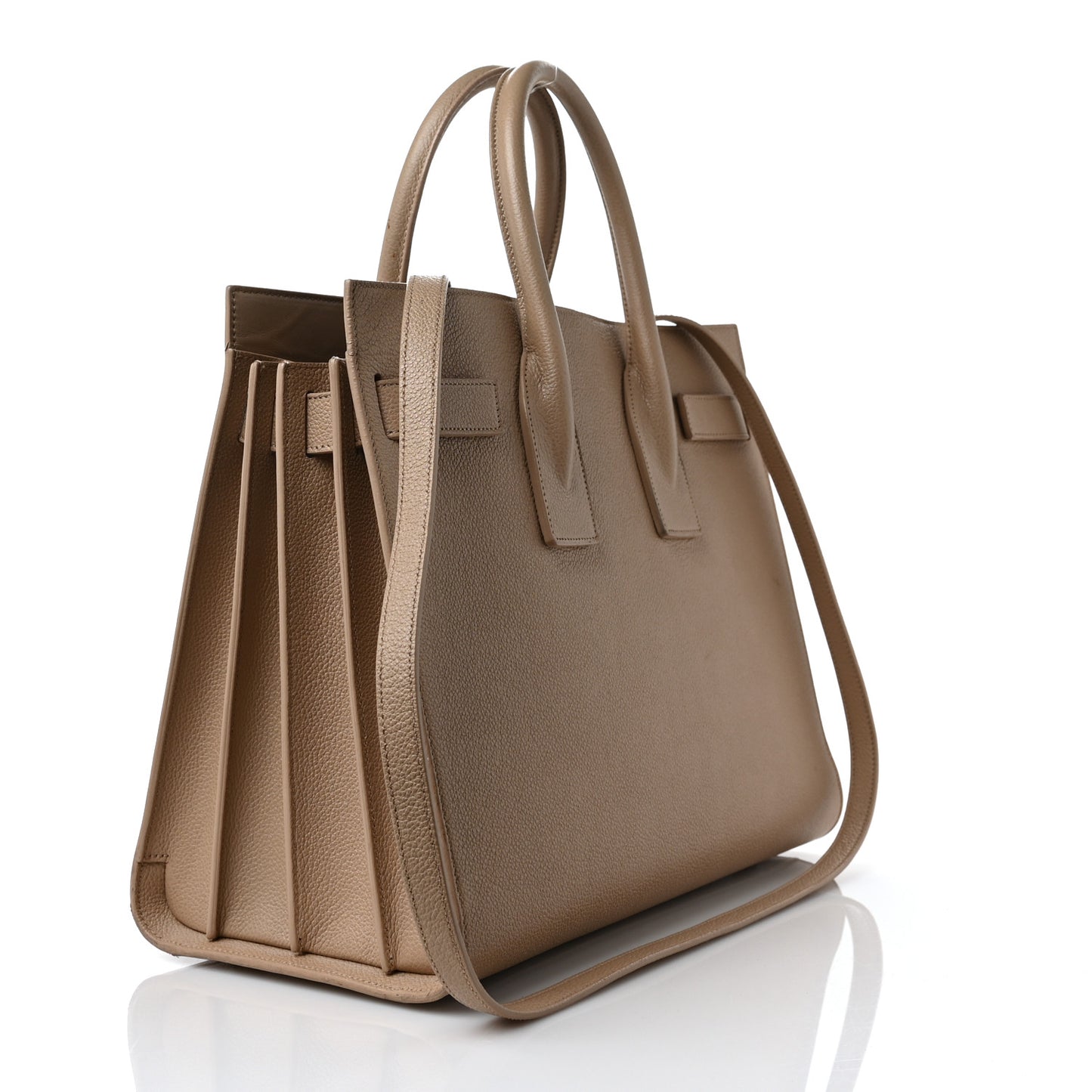 Grained Calfskin Small Sac De Jour Taupe