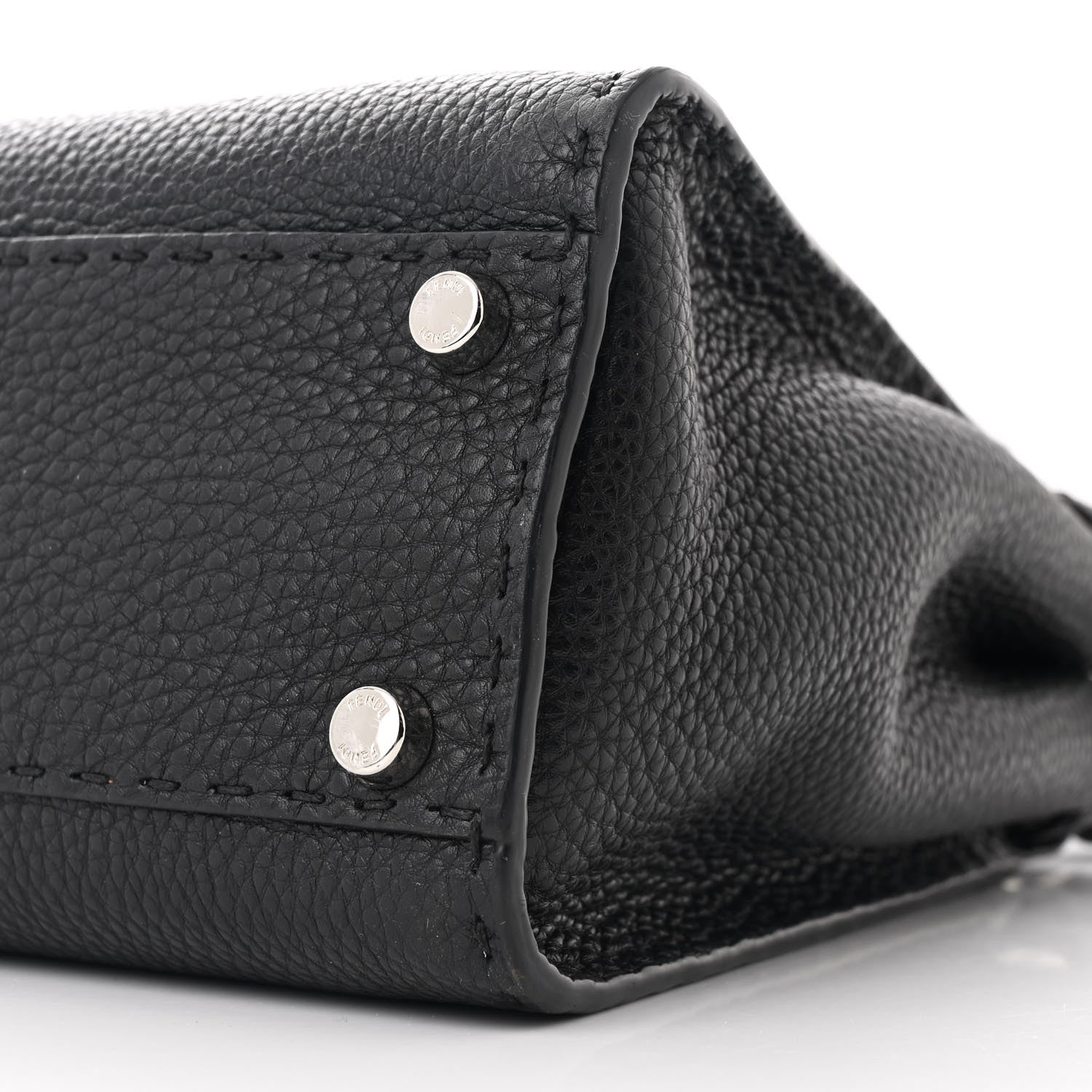 Fendi Cuoio Romano Selleria Bi-Color Medium Peekaboo Iconic Satchel Black Mou Black Mou 11 of 11