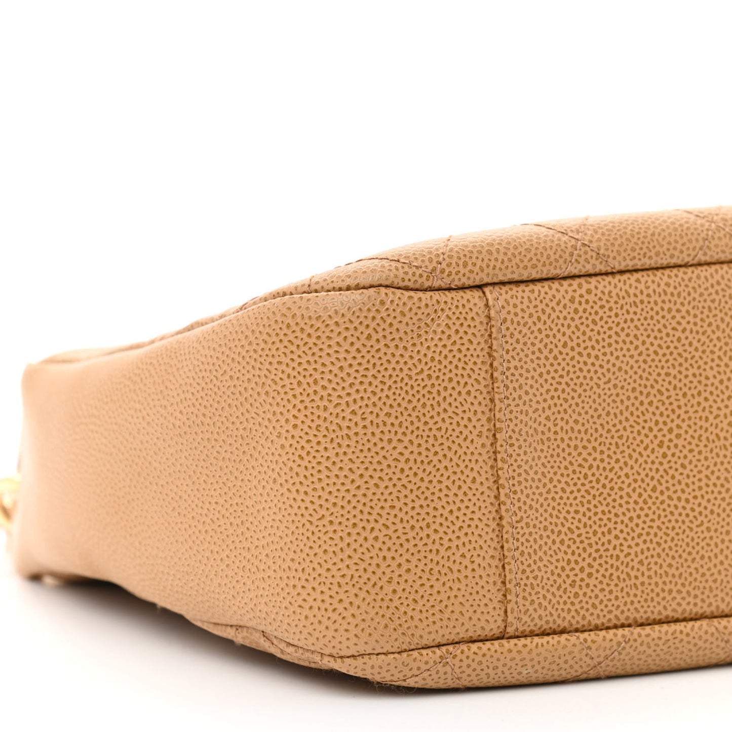 Caviar Quilted Timeless CC Shoulder Bag Beige