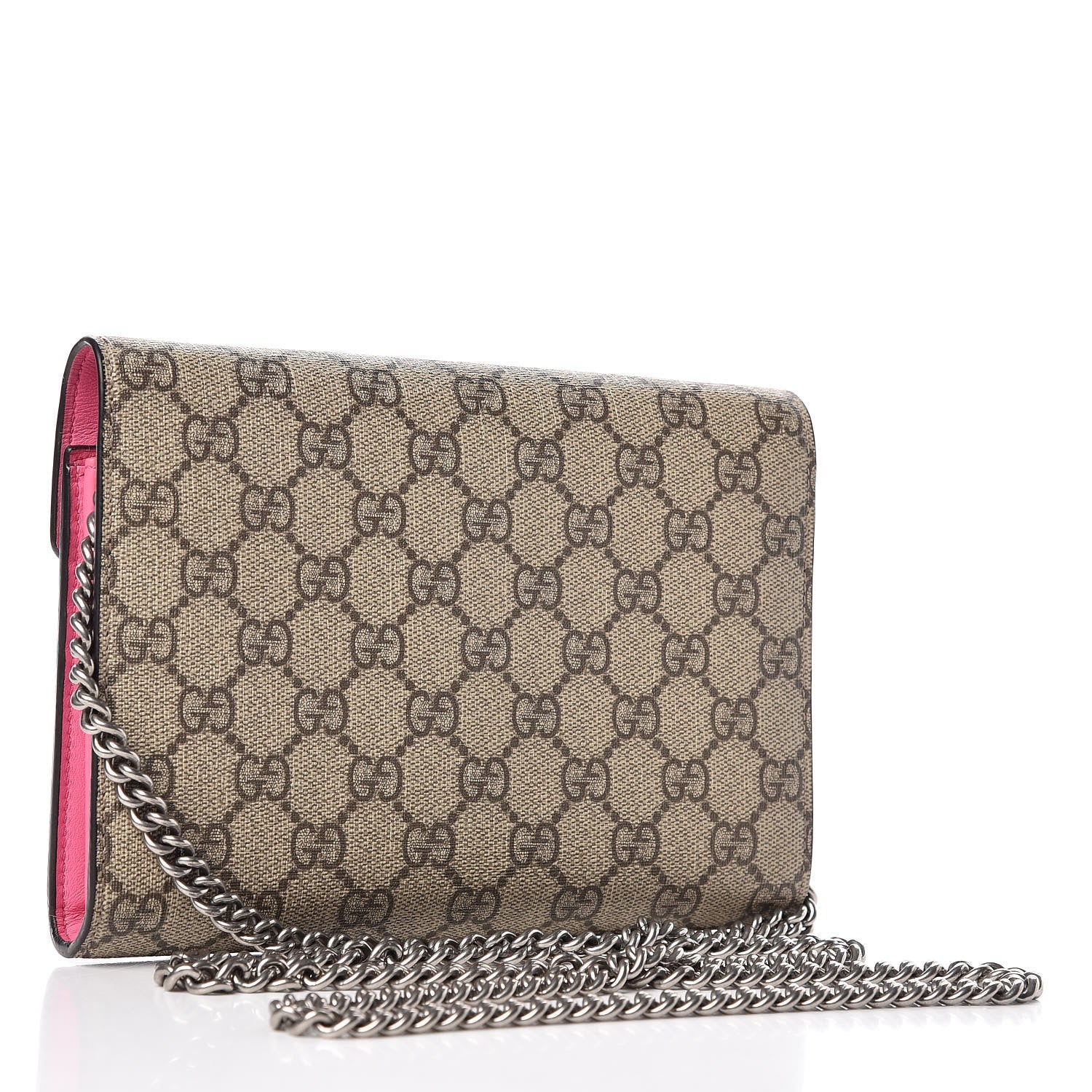 Gucci GG Supreme Monogram Mini Dionysus Chain Wallet Beige Pink 3 of 12
