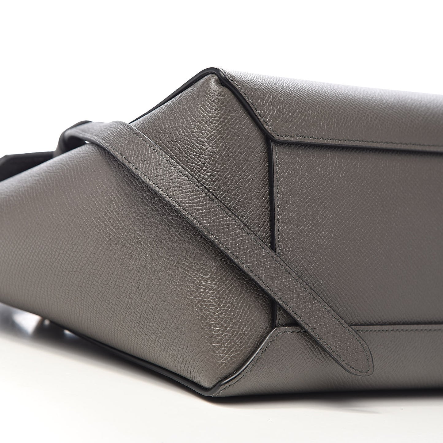 Grained Calfskin Micro Belt Bag Grey