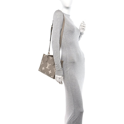 Louis Vuitton Empreinte Monogram Giant Onthego PM Tourterelle Creme 2 of 9