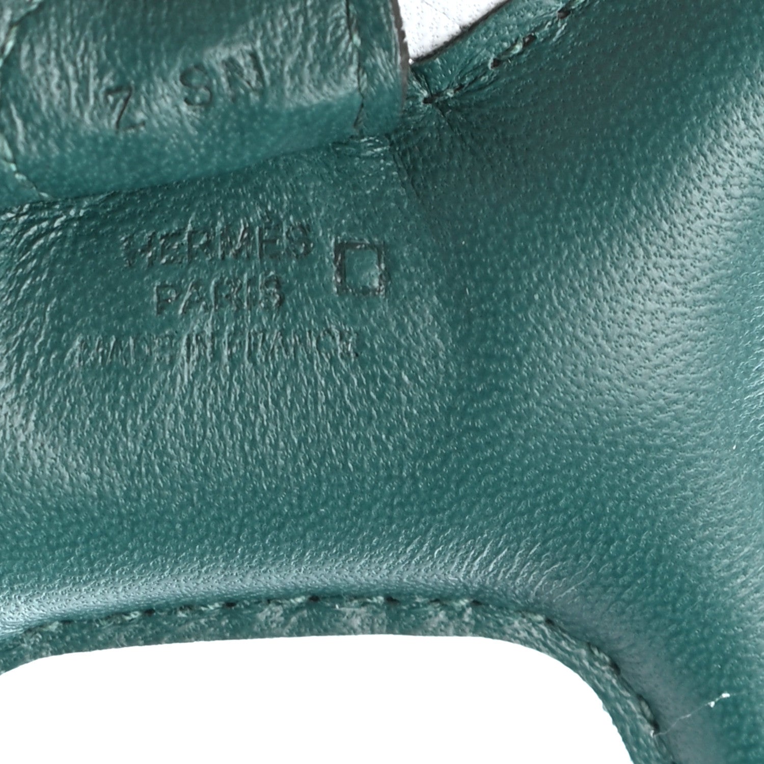Hermes Milo Lambskin Matte Alligator Touch Grigri Rodeo Horse Bag Charm PM Malachite Menthe Bleu Brume Very Jade 3 of 4