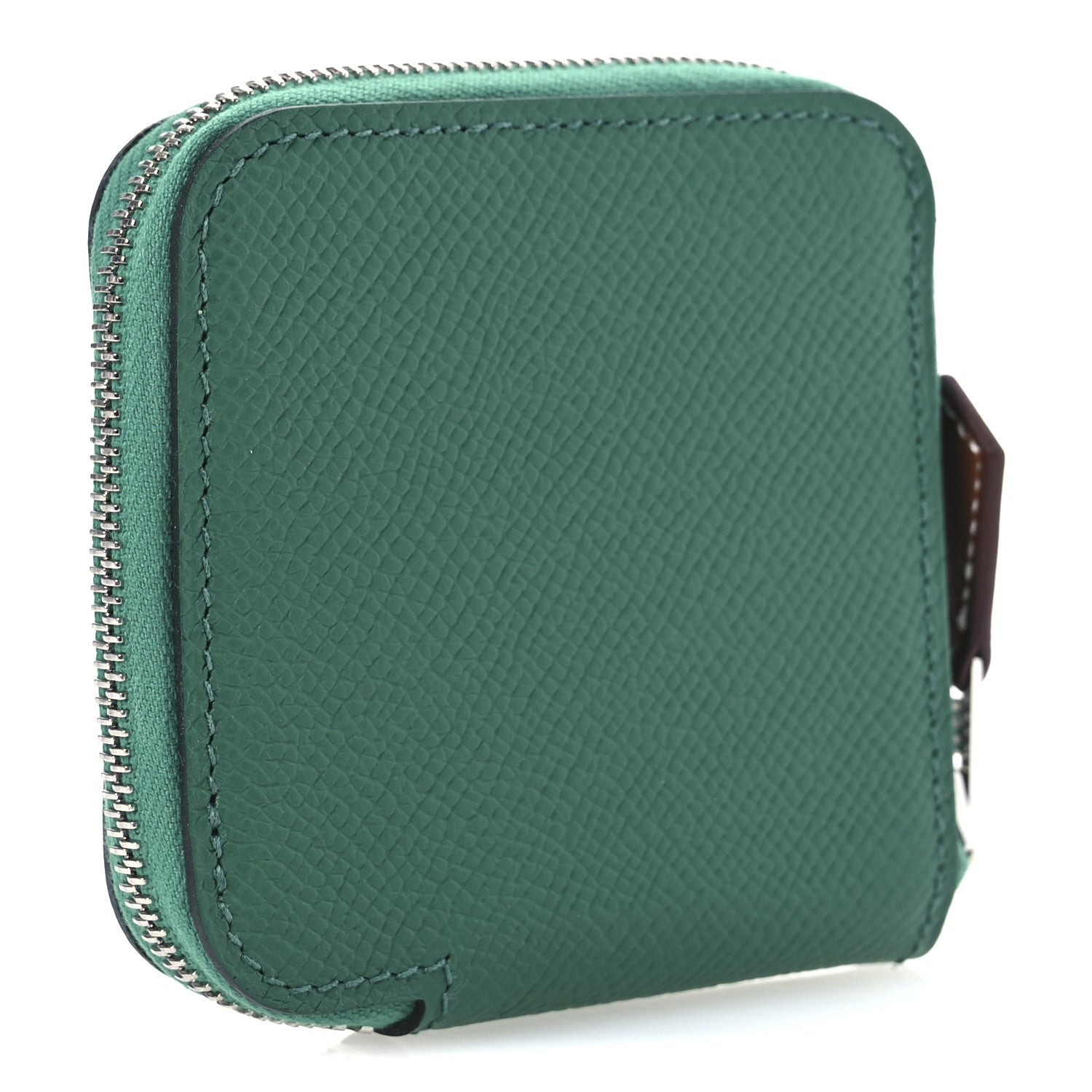 Hermes Epsom Silk'in Coin Purse Vert Jade 3 of 8