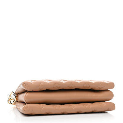 Louis Vuitton Lambskin Embossed Monogram Coussin PM Camel 4 of 8