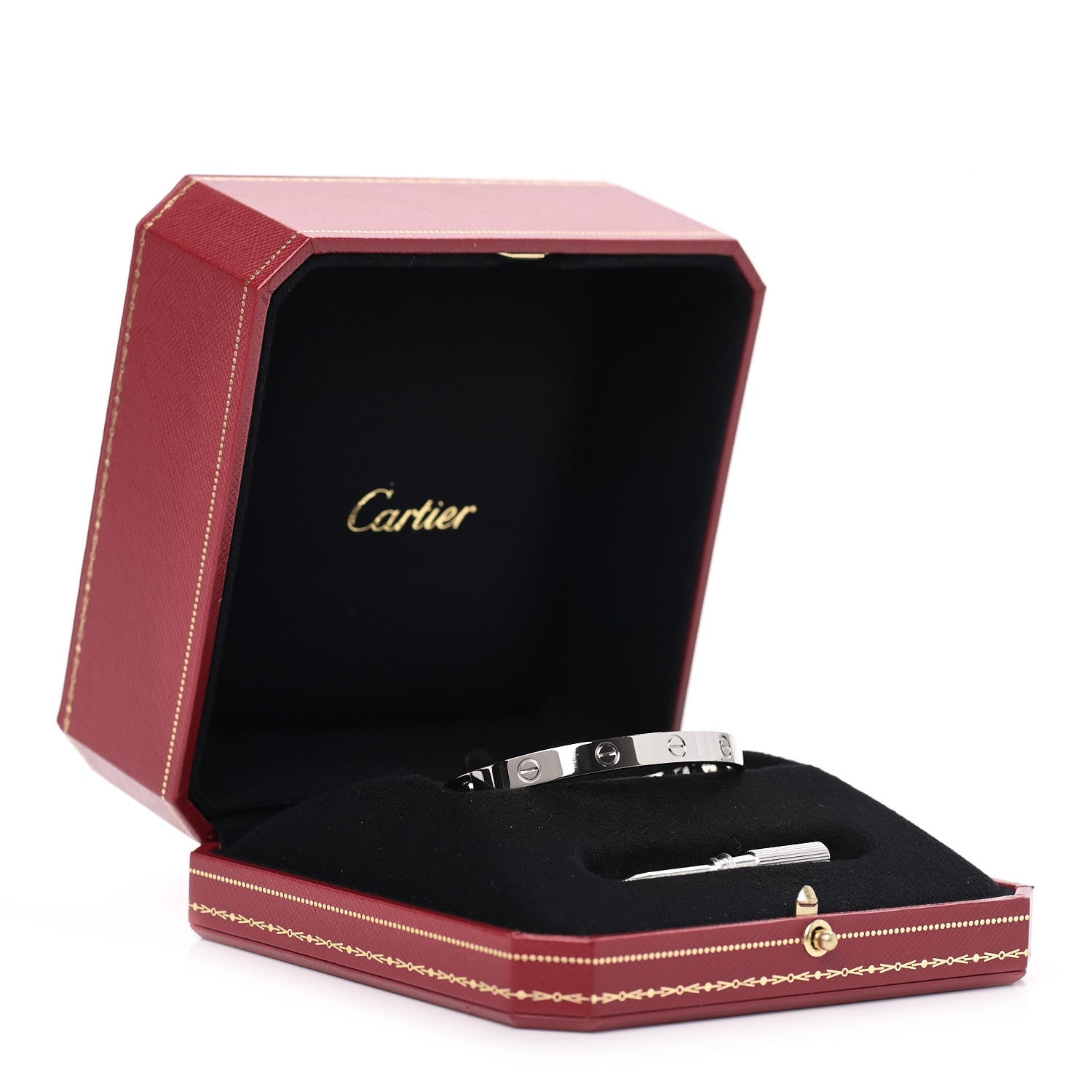 Cartier 18K White Gold LOVE Bracelet 17 7 of 7