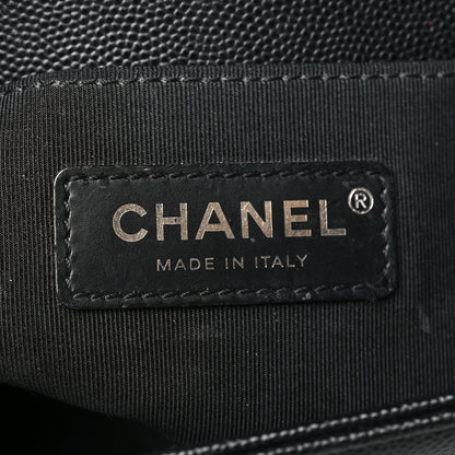 Chanel Caviar Chevron Quilted Small Boy Flap Black 6 of 10