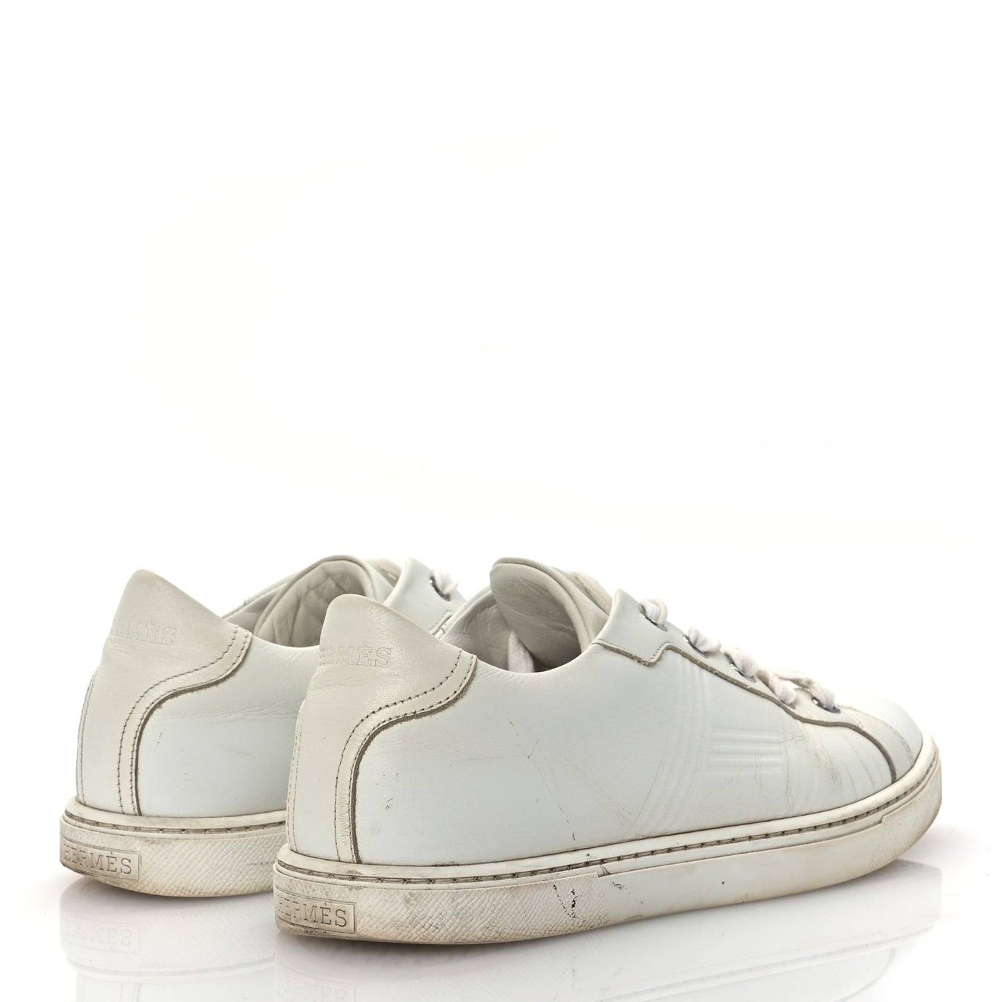 Calfskin Womens Advantage Sneakers 37 White