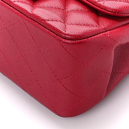 Chanel Caviar Quilted Mini Square Flap Red 11 of 11
