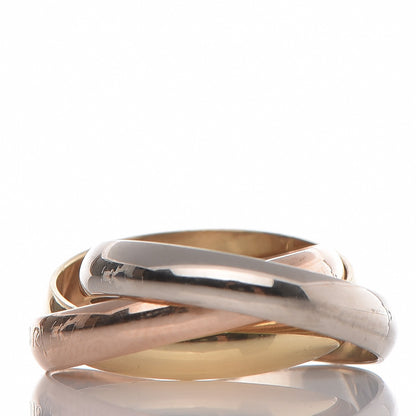 Cartier 18K Pink Yellow White Gold Les Must De Trinity Ring 49 4.75 3 of 8