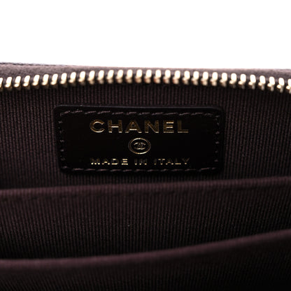 Chanel Caviar Quilted Zip Coin Purse Burgundy 6 of 7