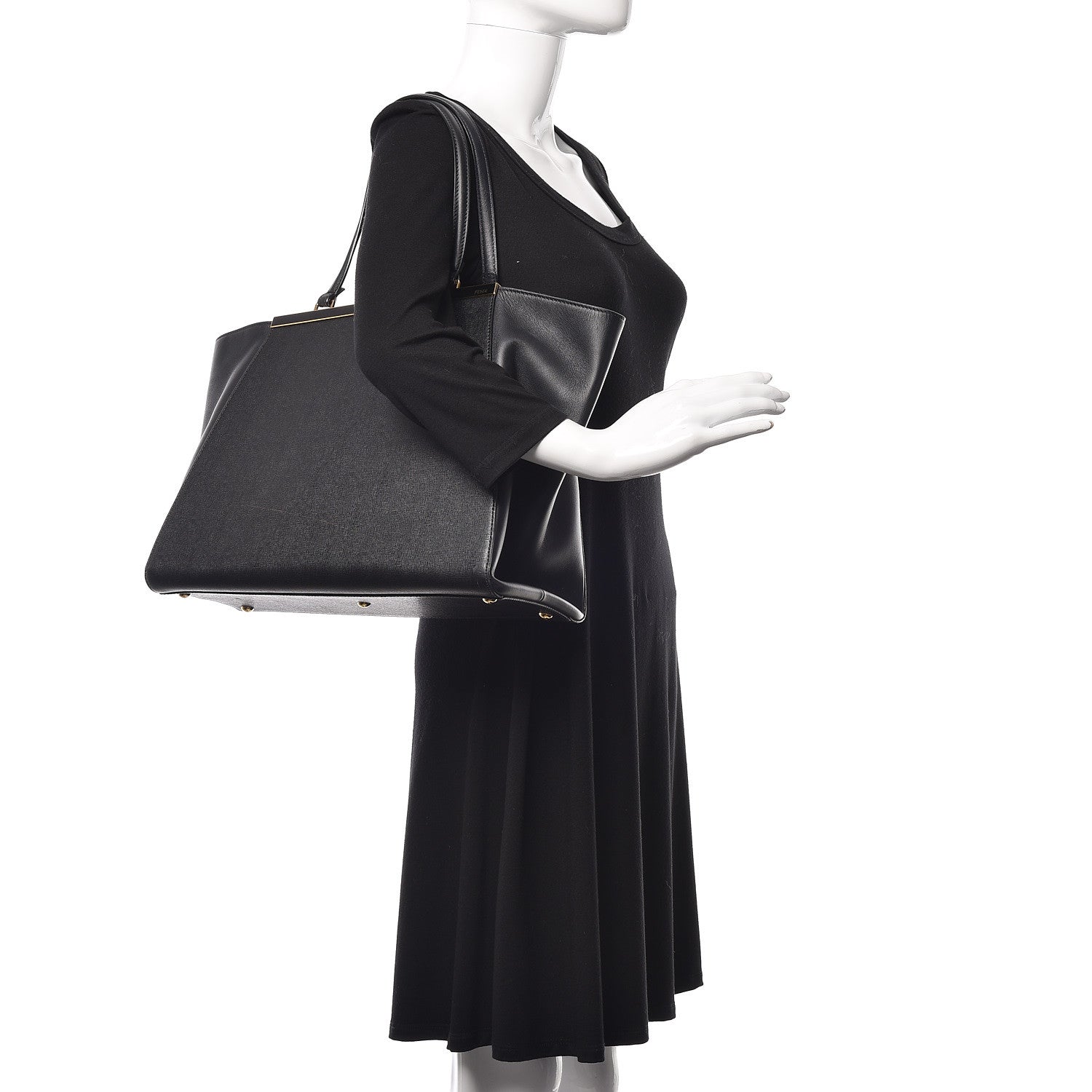 Fendi Vitello Elite Large 3Jours Tote Black 2 of 10