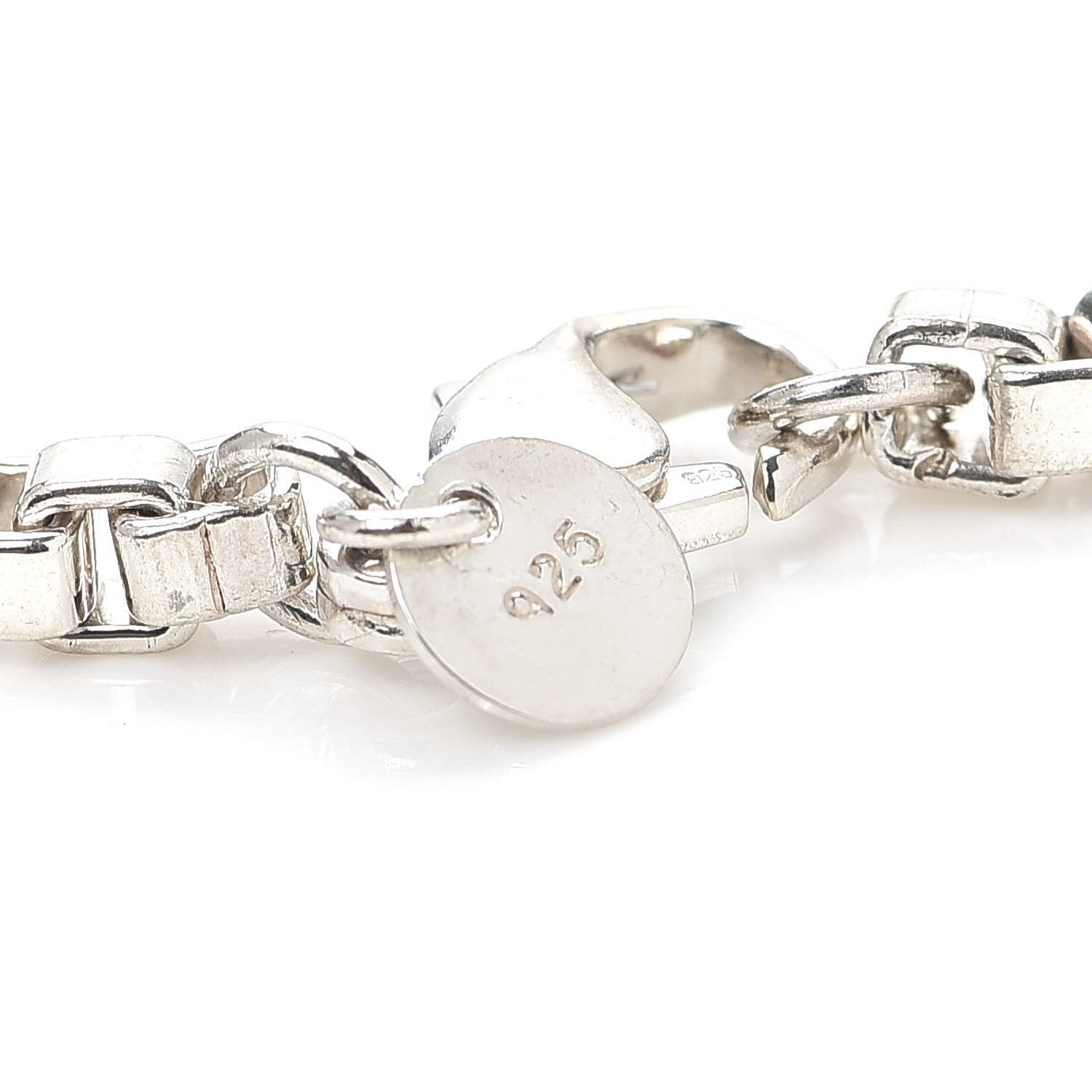 Tiffany Sterling Silver 4mm Venetian Link Bracelet 6 of 7