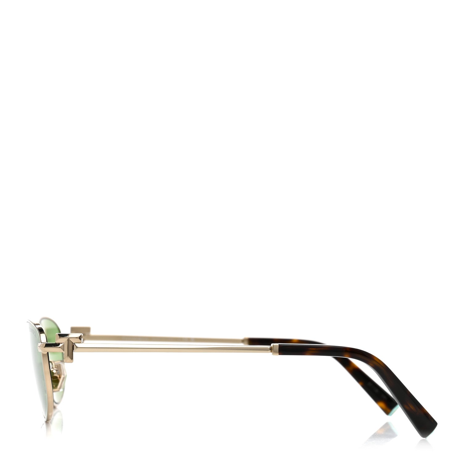 Tiffany Metal T Oval Sunglasses TF3115 Gold Green 3 of 8