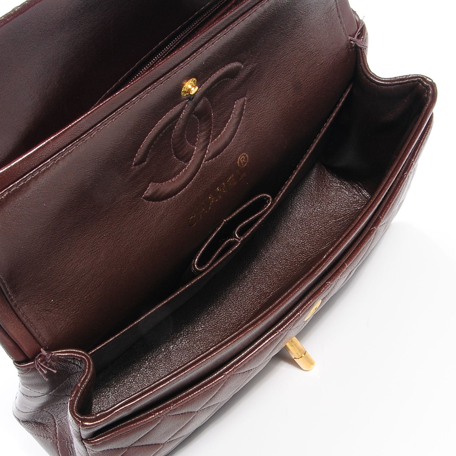 Chanel Lambskin Quilted Small Double Flap Bag Brown 6 of 9