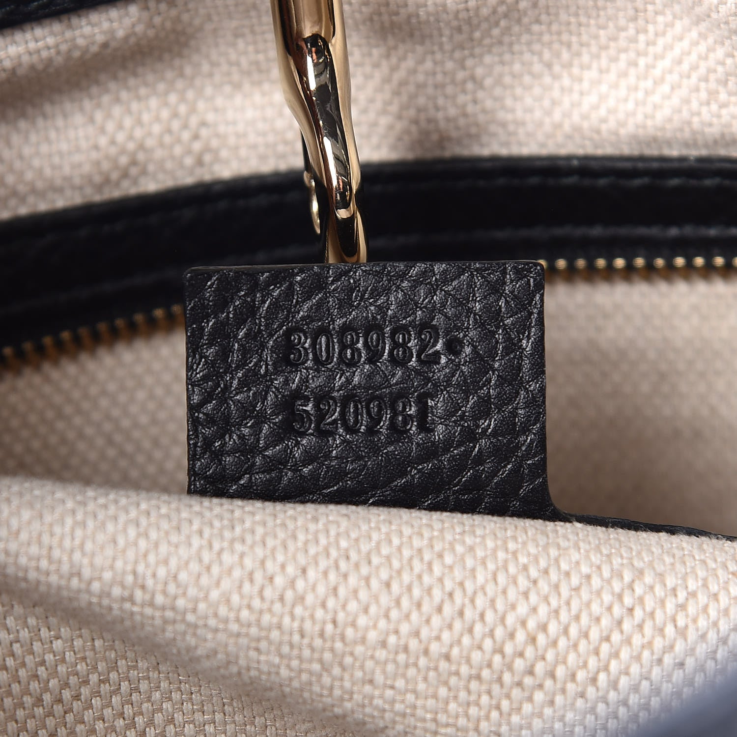 Gucci Pebbled Calfskin Medium Soho Chain Shoulder Bag Black 9 of 9