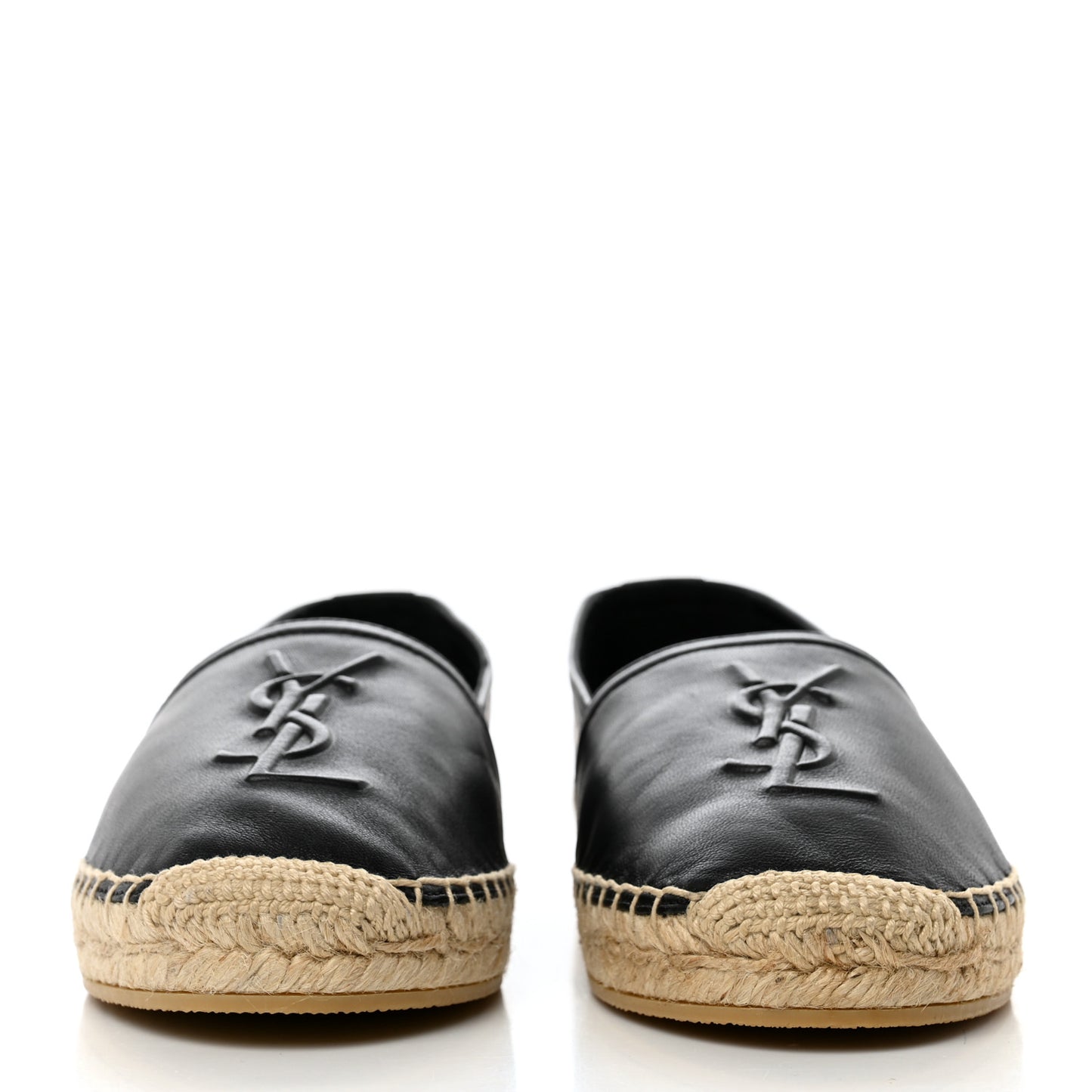 Lambskin Monogram Espadrilles 36 Black