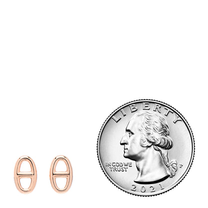 Hermes 18K Rose Gold TPM Farandole Stud Earrings 2 of 4