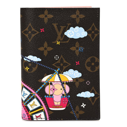 Louis Vuitton Monogram 2020 Christmas Animation Big Wheel Passport Cover Rose Ballerine 1 of 8