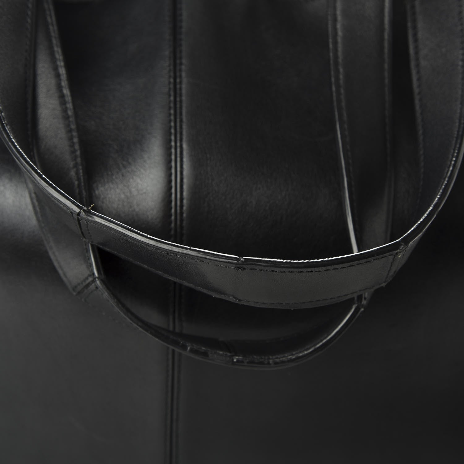 Celine Supple Natural Calfskin Medium Tri-Fold Bag Black 9 of 12