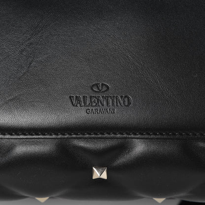 Valentino Garavani Lambskin VLTN Print Candystud Top Handle Bag Black 12 of 13