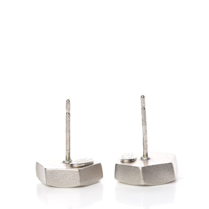 Chanel Metal CC Earrings Silver 4 of 5