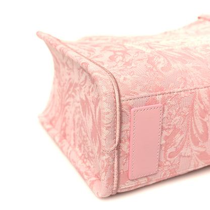 Versace Jacquard Barocco Print Small Athena Tote Pink 7 of 8