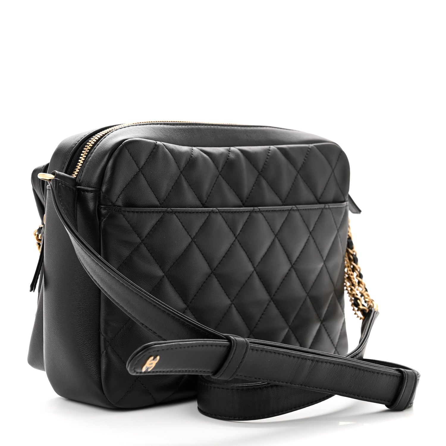 Chanel Calfskin Quilted Large Camera Case Black 3 of 10