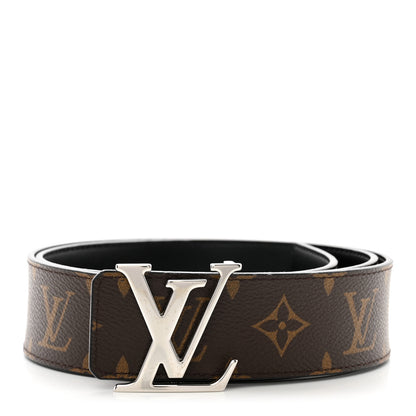 Louis Vuitton Calfskin Monogram 40mm LV Initiales Reversible Belt 90 36 Black 1 of 5