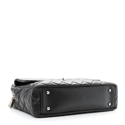 Chanel Lambskin Quilted Bowler Flap Shoulder Bag Black 4 of 12