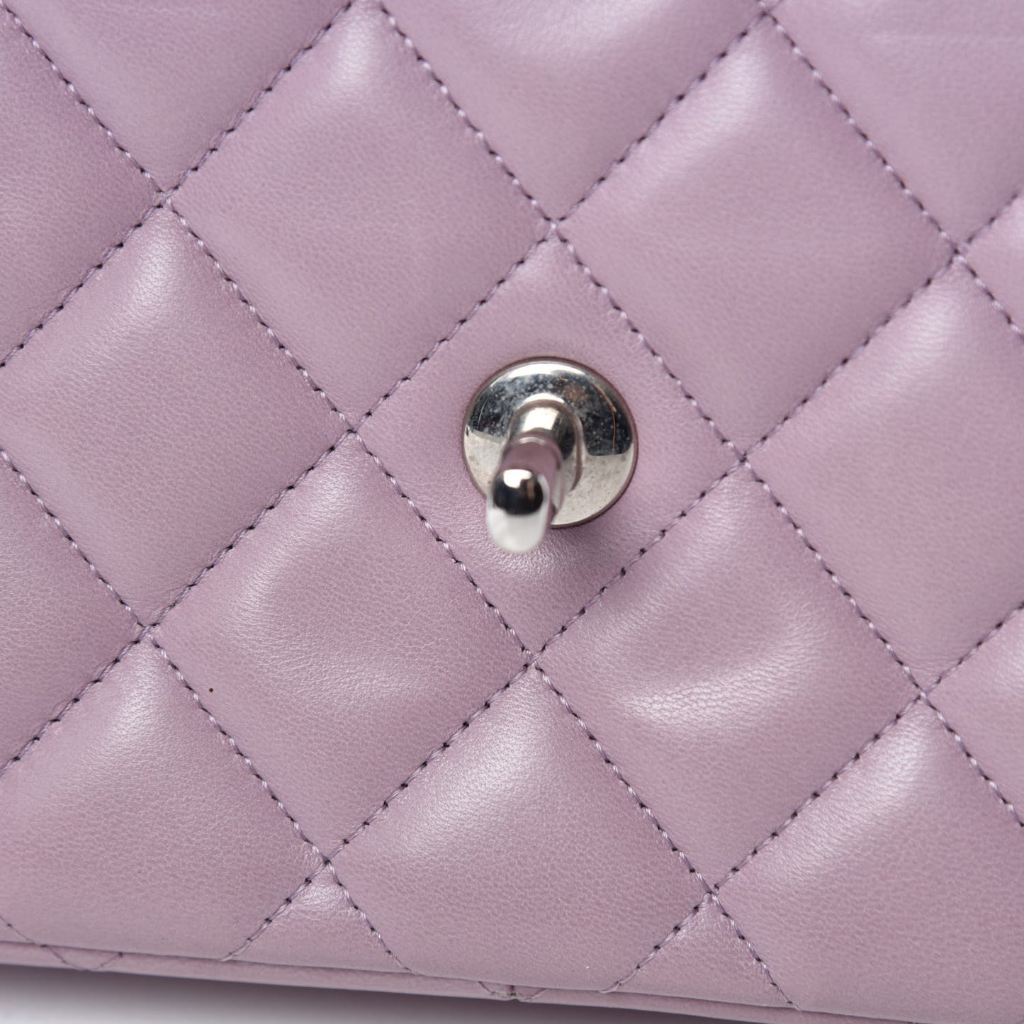 Lambskin Quilted Jumbo Double Flap Light Pink