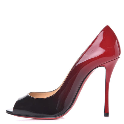 Christian Louboutin Patent Degrade Yootish 100 Pumps 36 Black Red 1 of 9