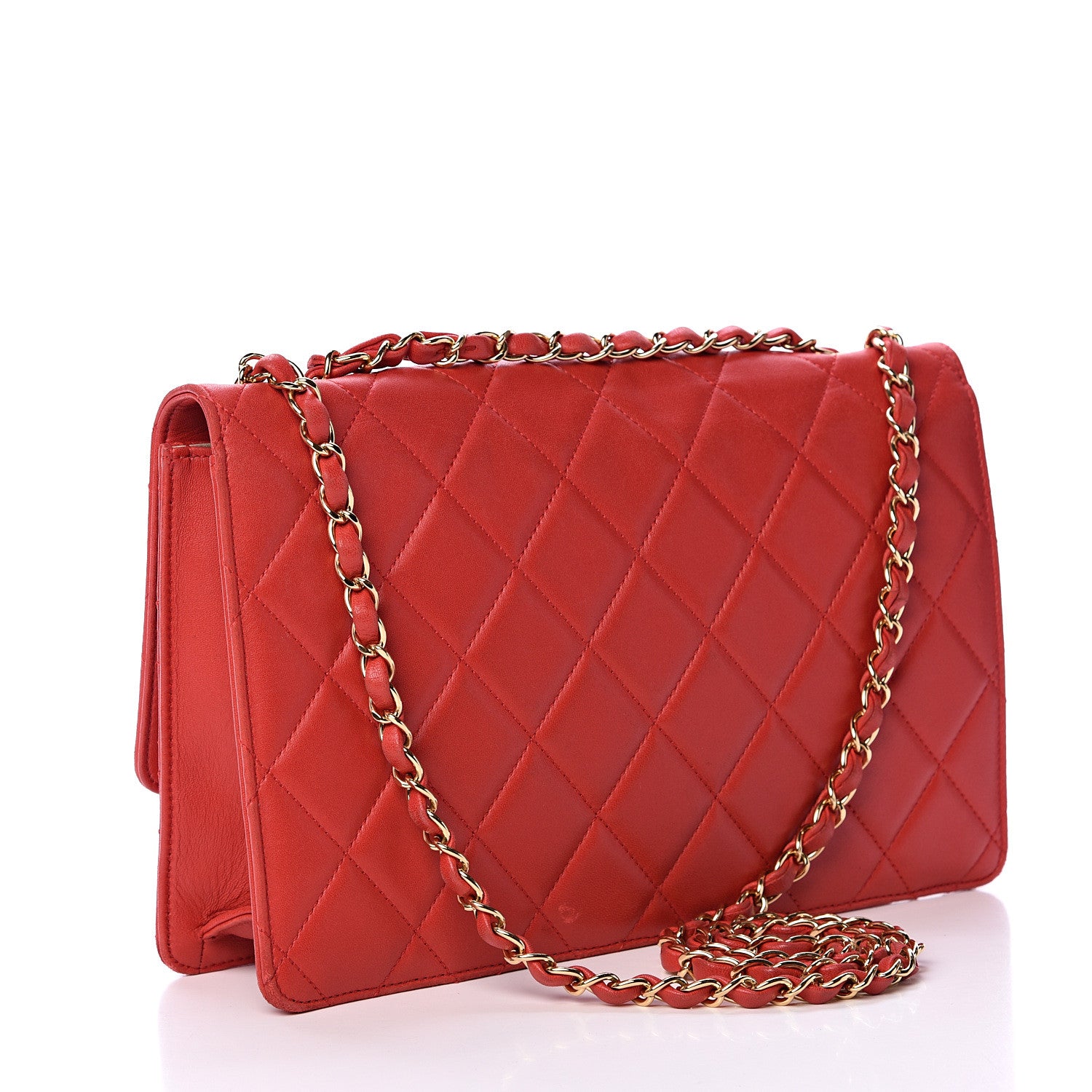 Chanel Lambskin Quilted Large Golden Class Flap Red 2 of 18
