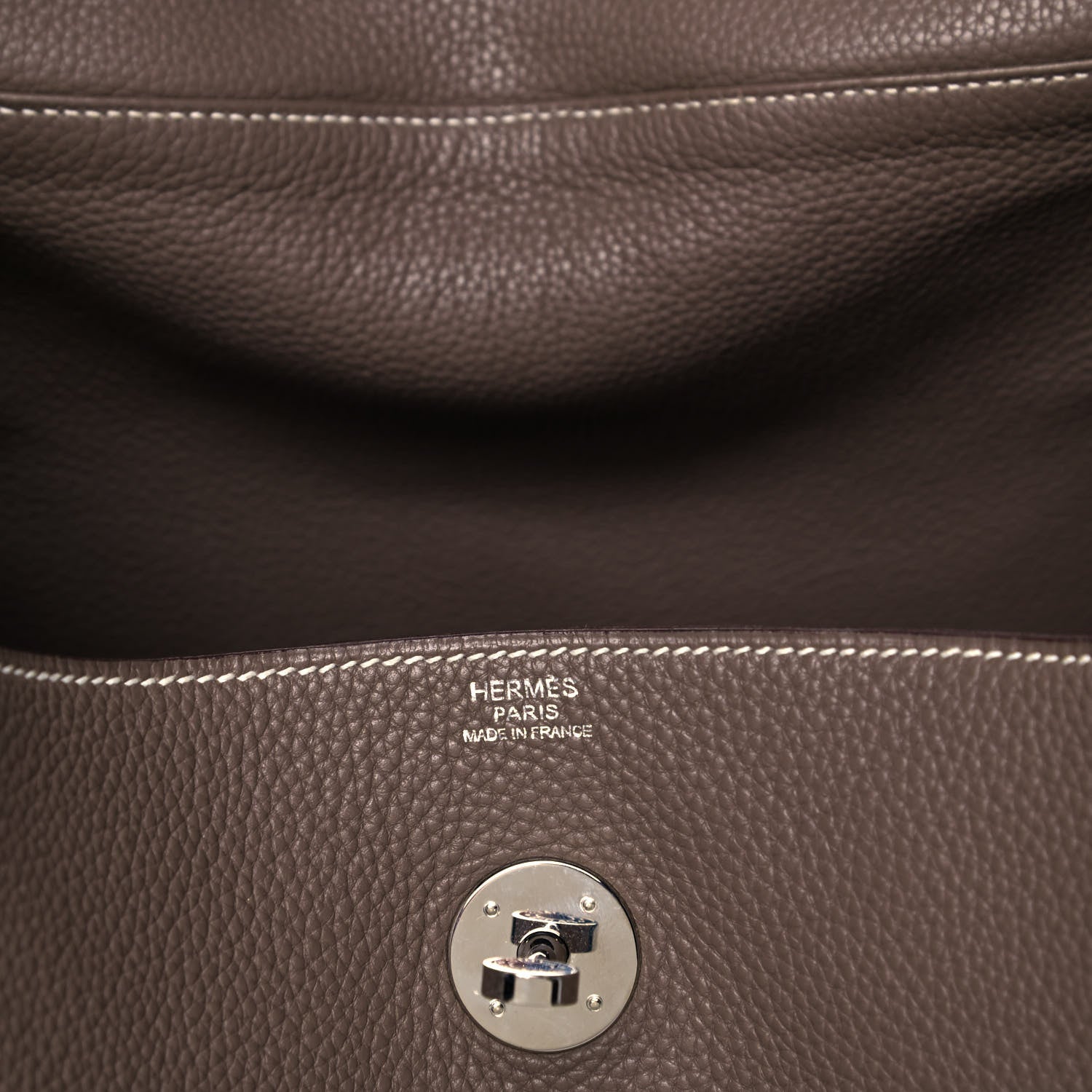 Hermes Taurillon Clemence Lindy 30 Etoupe 8 of 10