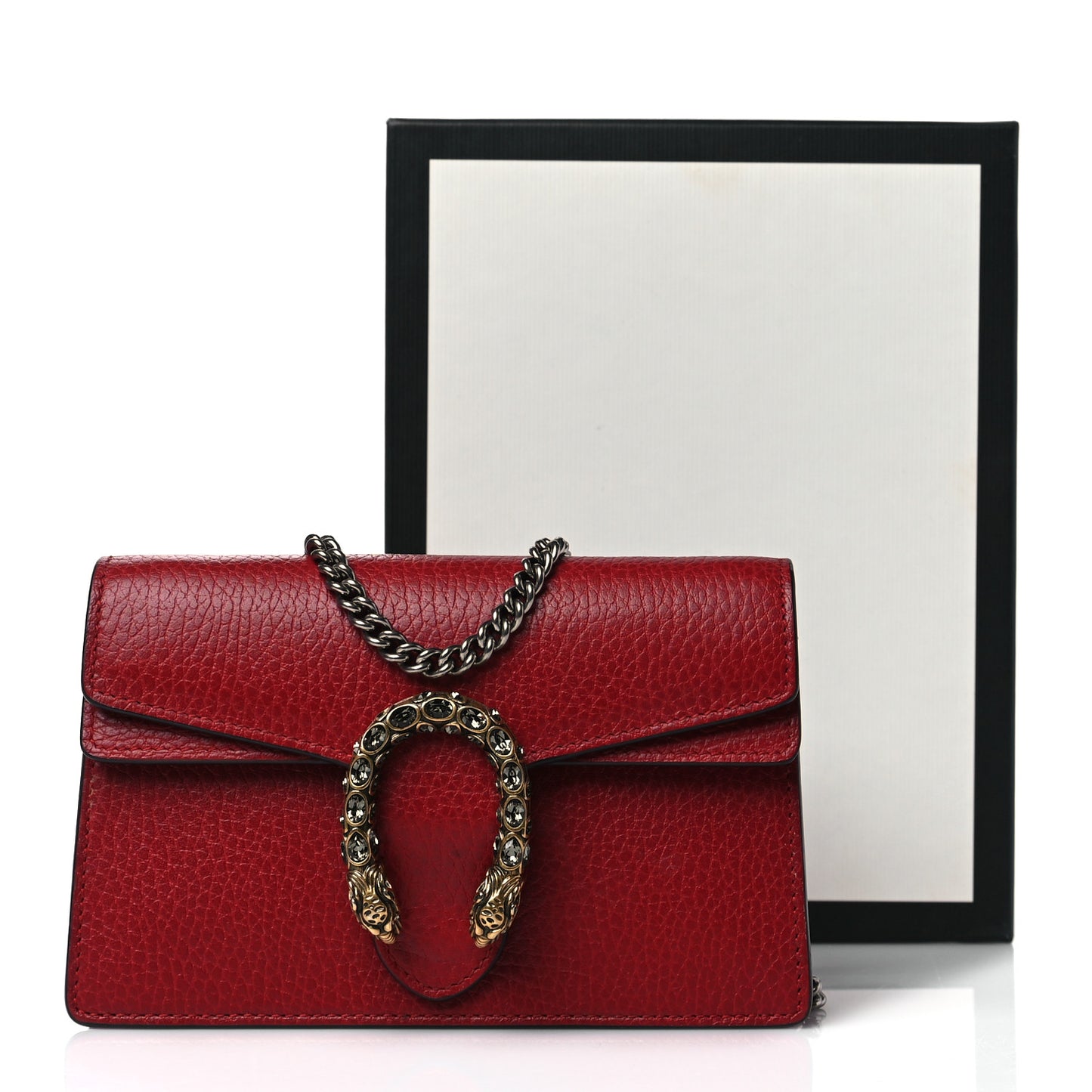 Calfskin Super Mini Dionysus Shoulder Bag Hibiscus Red