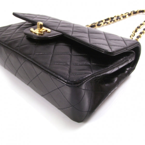 Vintage Leather Classic Flap Black