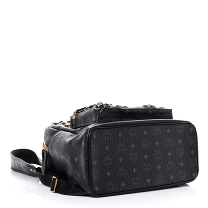 MCM Visetos Studded Medium Stark M Backpack Black 4 of 13