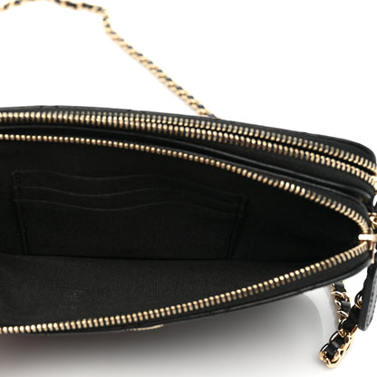 Chanel Goatskin Enamel Quilted Small Clutch With Chain Black 5 of 13