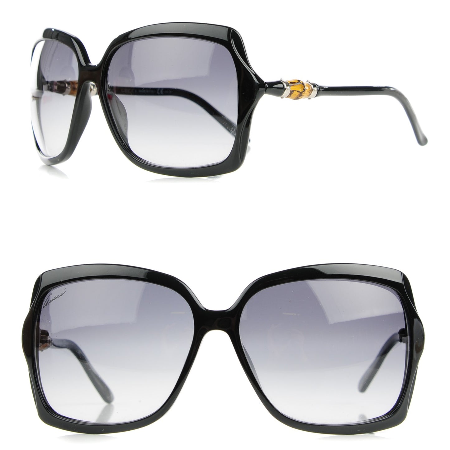 Oversized Bamboo Sunglasses 3131/S Black
