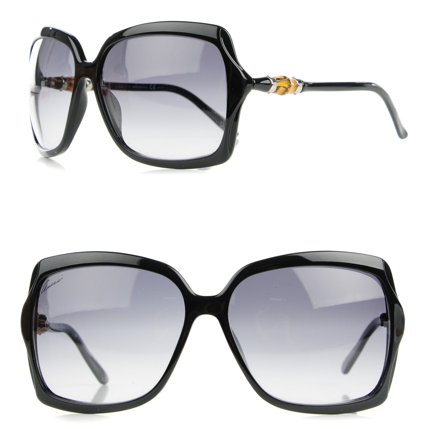 Gucci Oversized Bamboo Sunglasses 3131/S Black 1 of 6