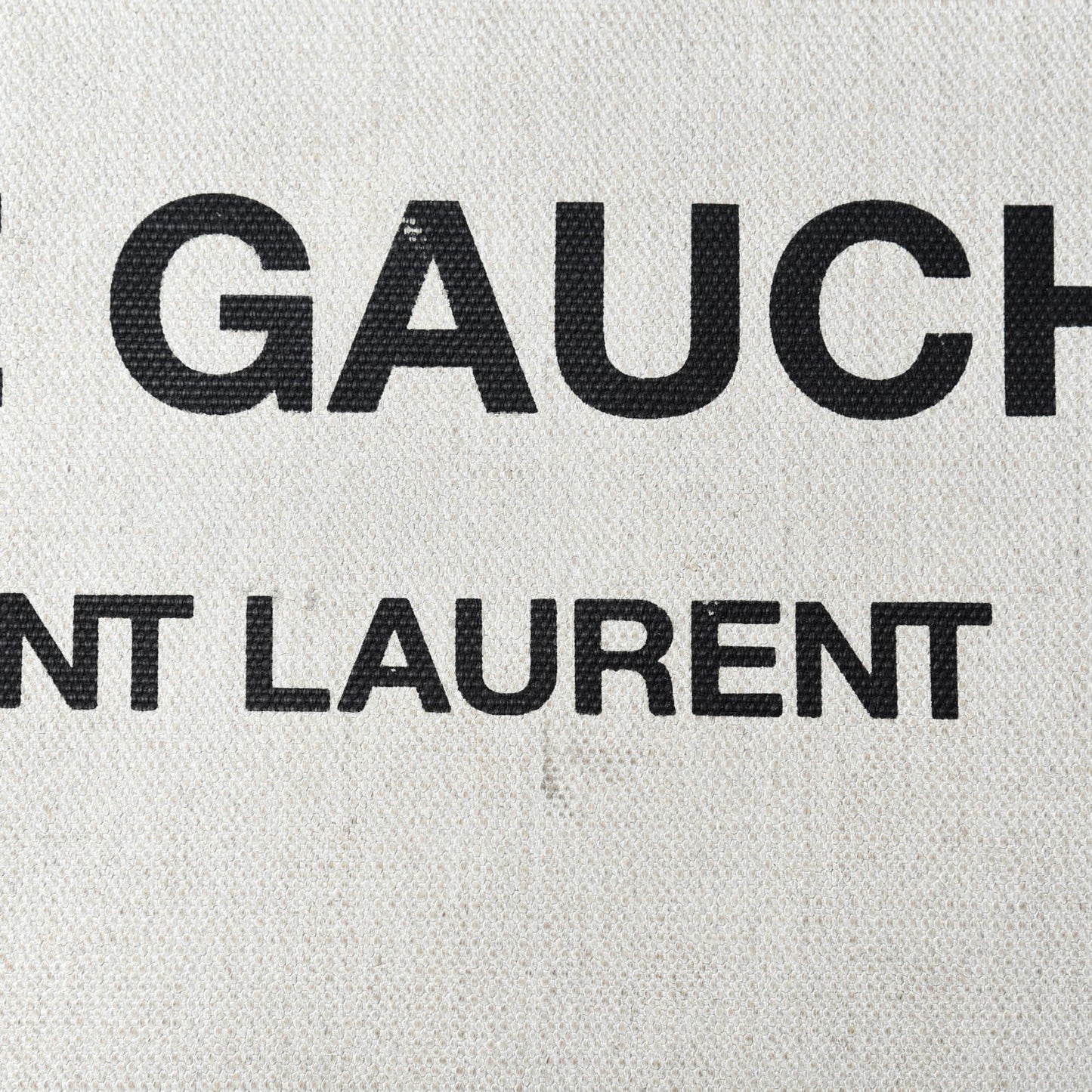 Linen Calfskin Rive Gauche Tote Optic White