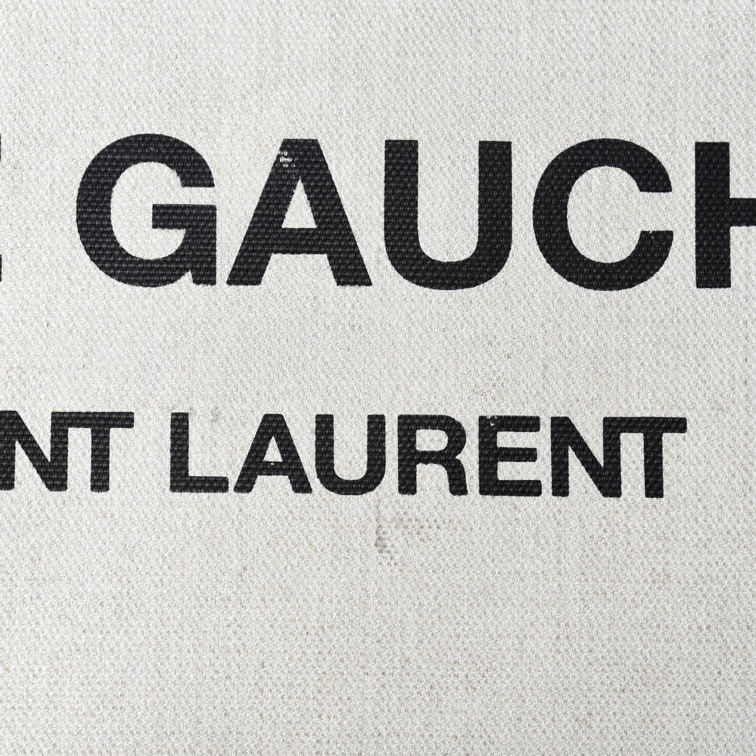 Saint Laurent Linen Calfskin Rive Gauche Tote Optic White 8 of 12