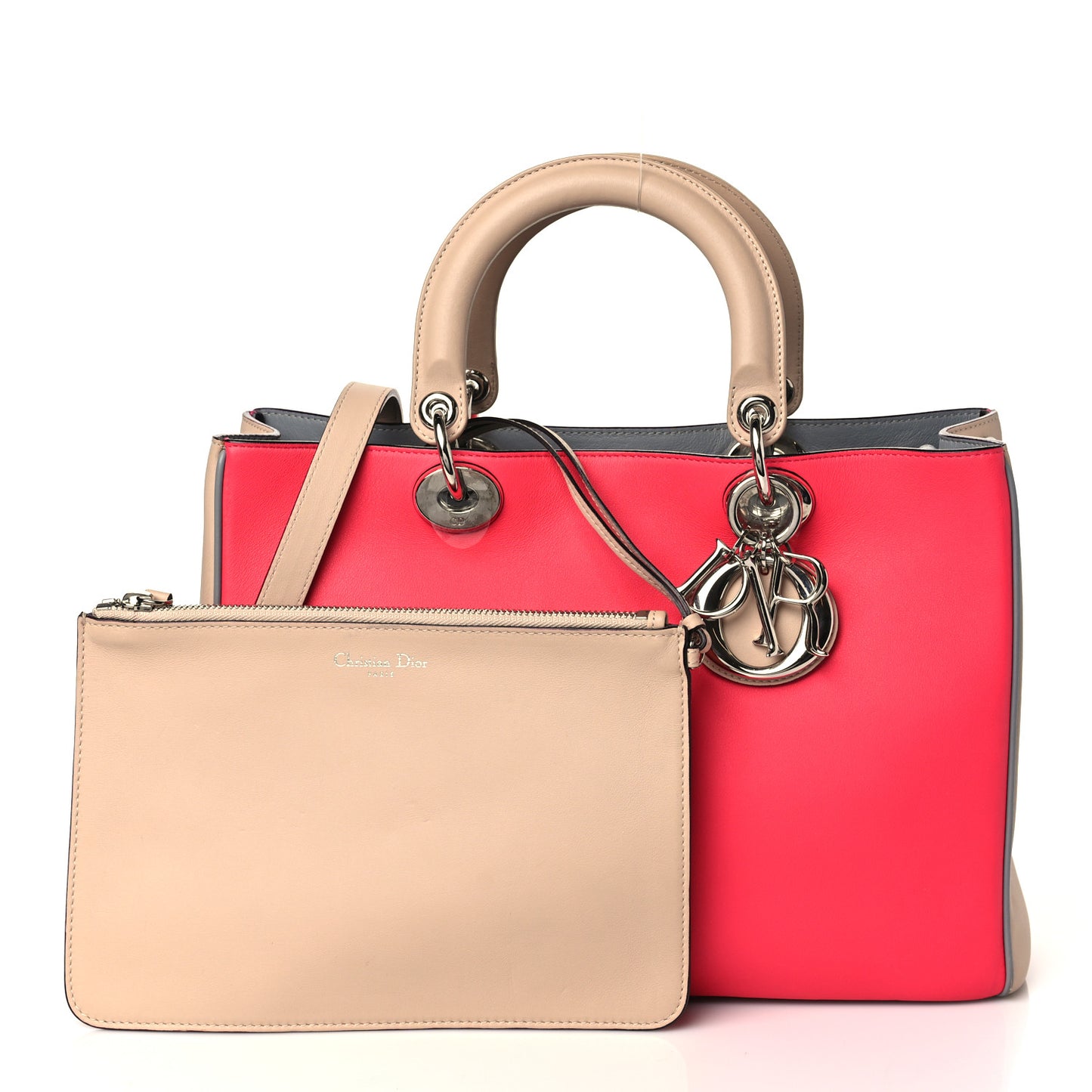 Smooth Calfskin Medium Tri-Color Diorissimo Multicolor