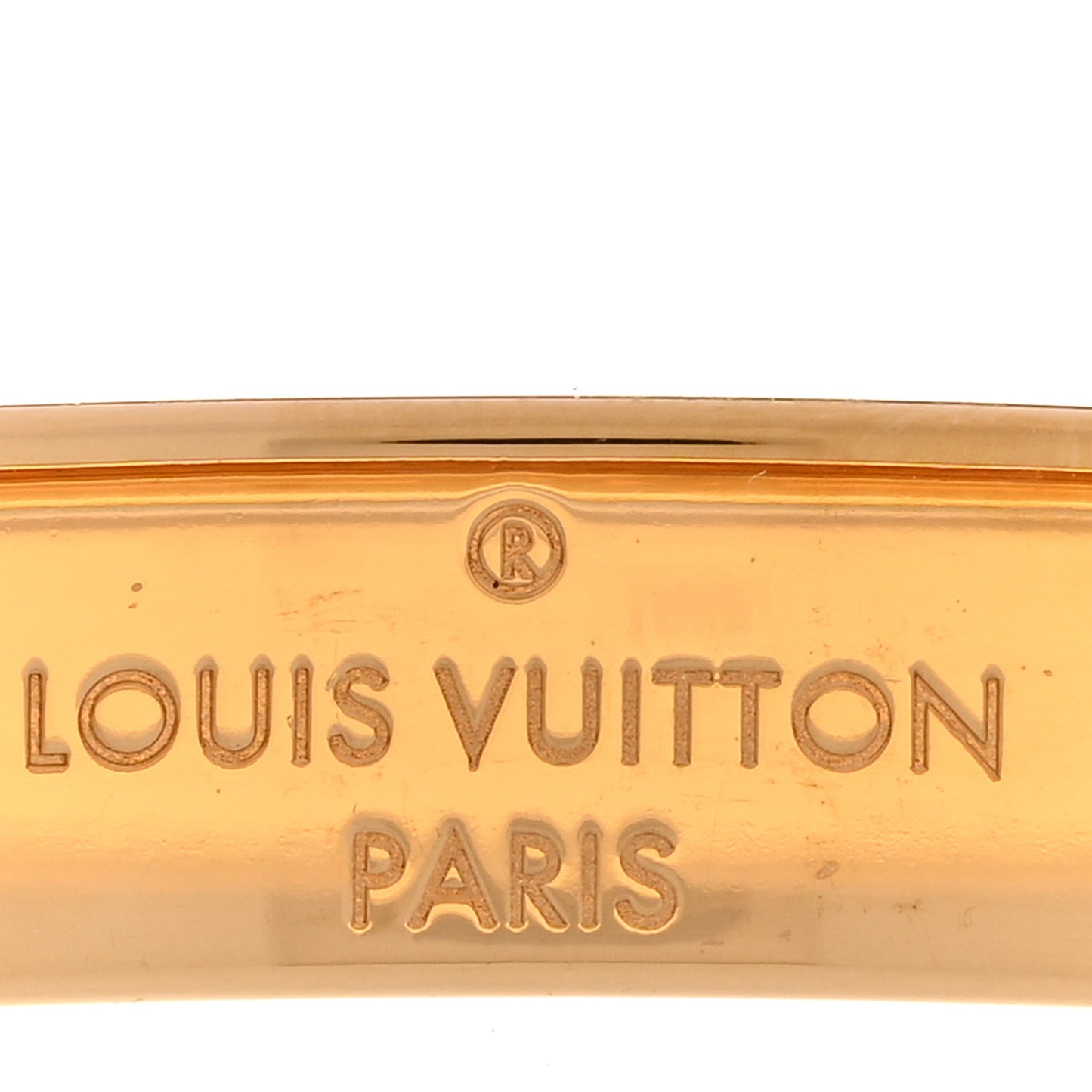 Brass Crystal Monogram Nanogram Strass Cuff M Gold