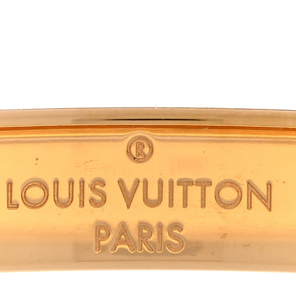 Louis Vuitton Brass Crystal Monogram Nanogram Strass Cuff M Gold 4 of 7