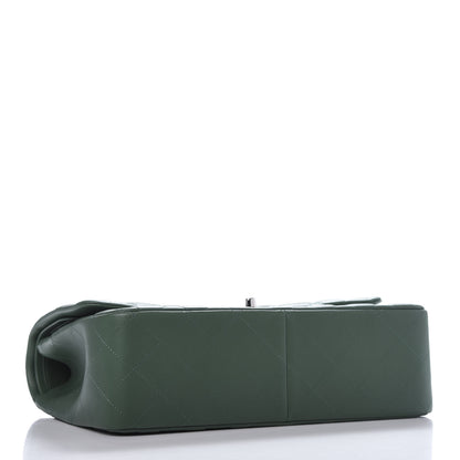 Chanel Lambskin Quilted Jumbo Double Flap Green 4 of 10