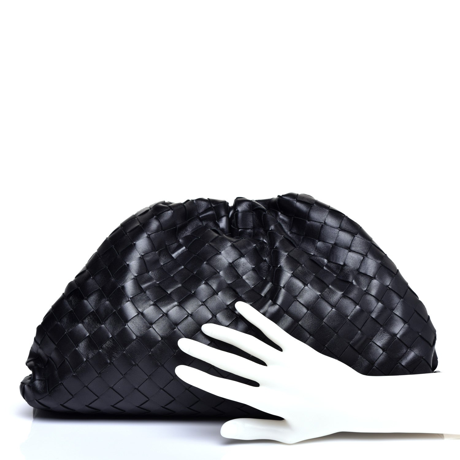 Bottega Veneta Nappa Maxi Intreccio The Pouch Oversized Clutch Black 2 of 10